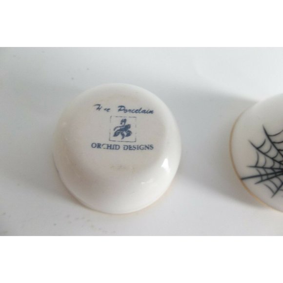 Orchid Designs trinket box Porcelain Spider Halloween - Picture 4 of 4